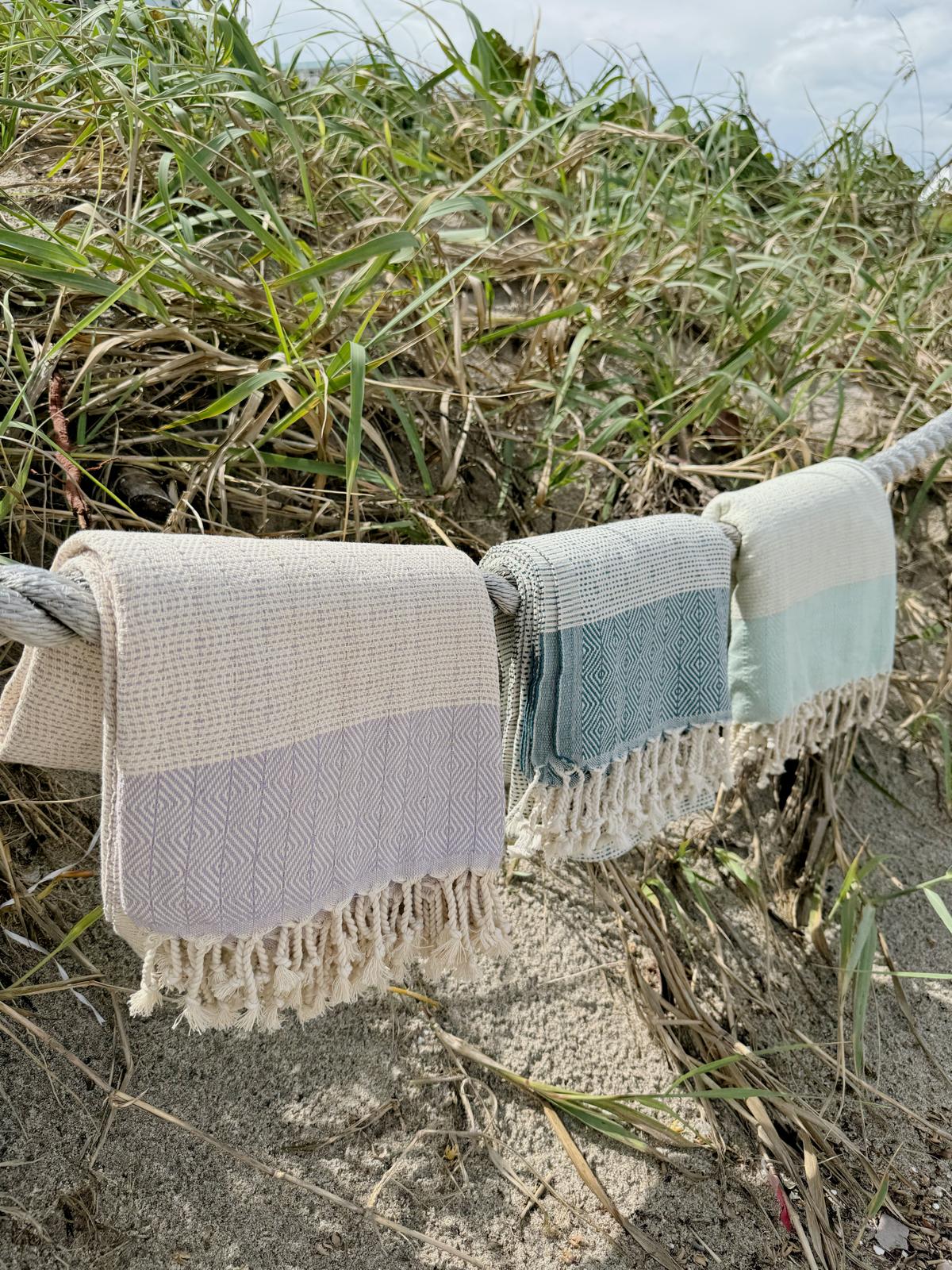 Boho Cotton Beach Towel in Passion Purple